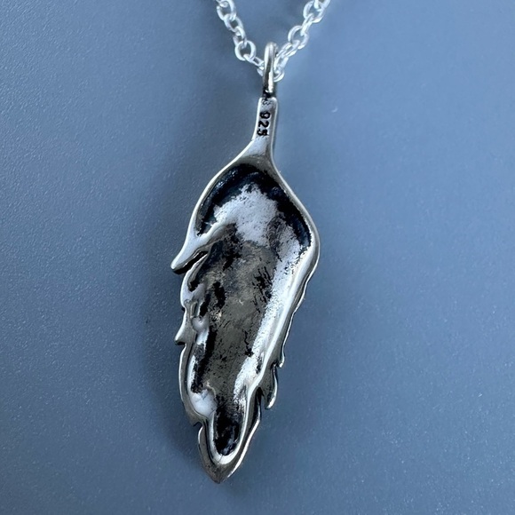 Sterling Silver Leaf Necklace - Picture 7 of 11